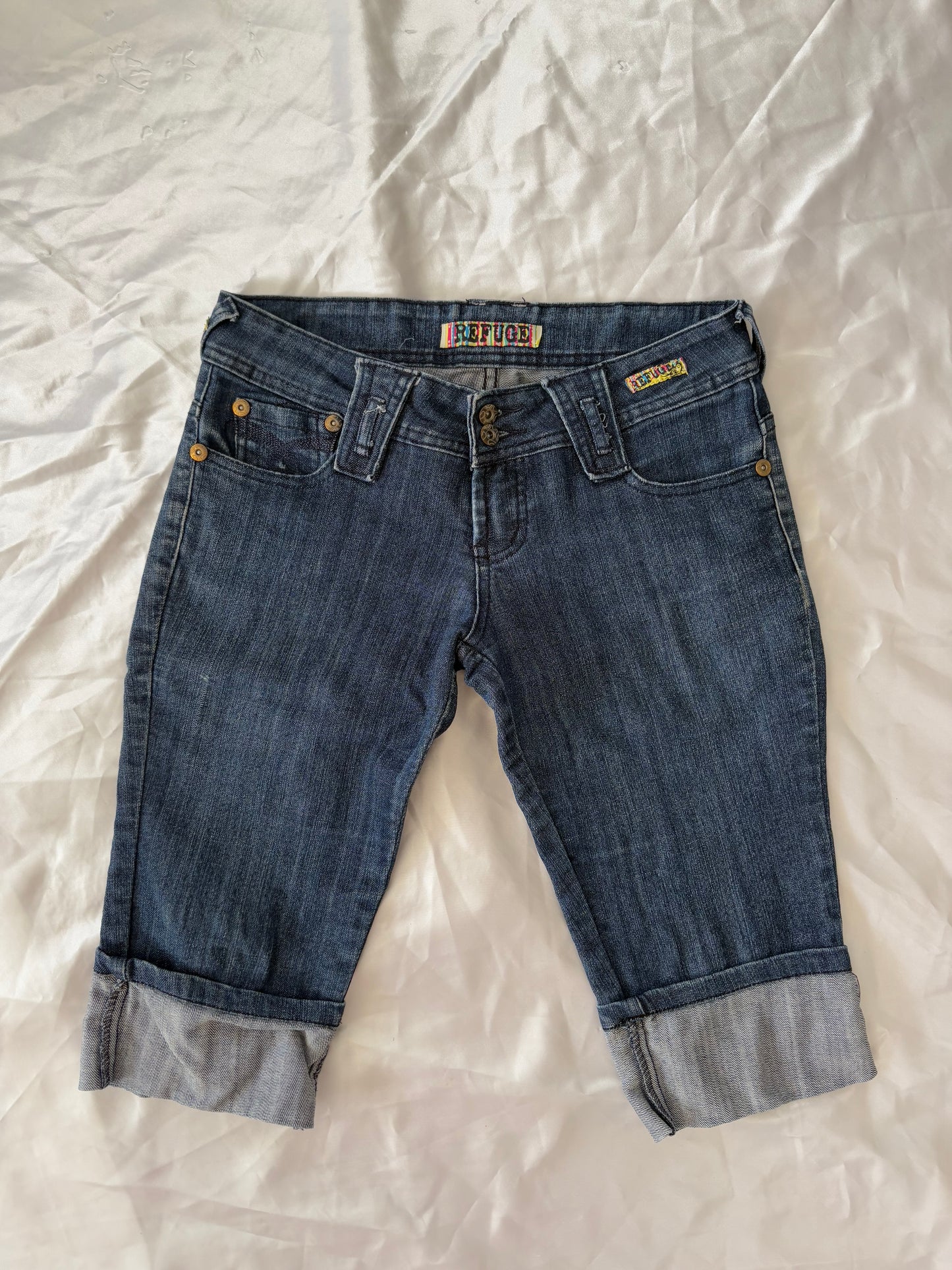 00’s y2k Refuge low rise denim capris