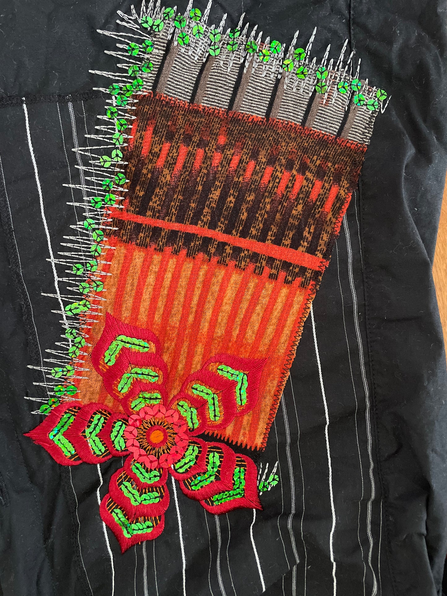 Unique “ DIDIER PARAKIAN” embroidered/bedazzled blouse