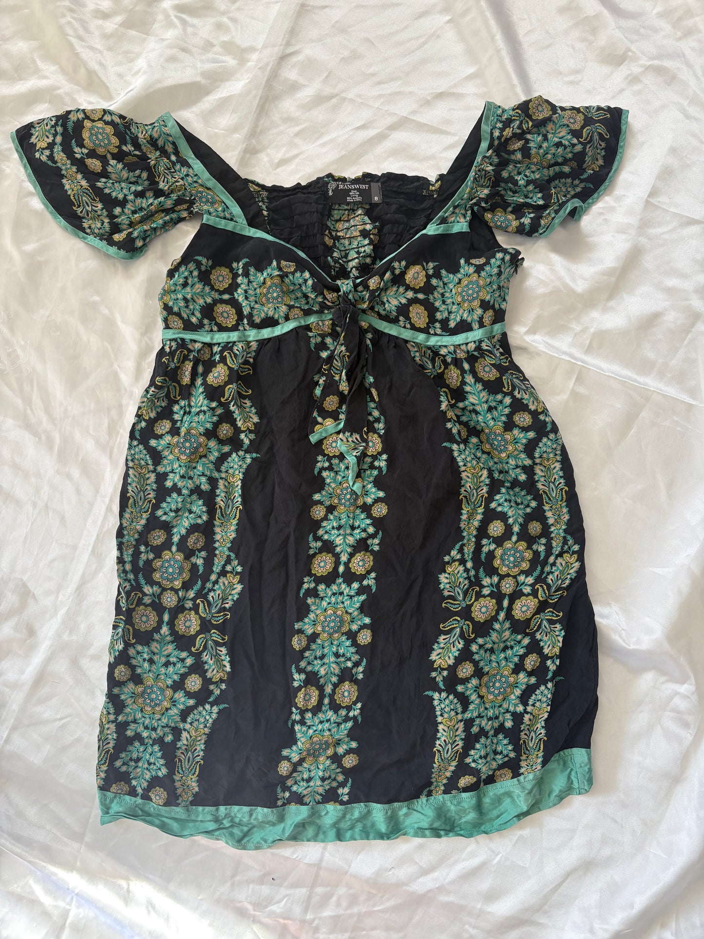 00’s 100% silk mini dress