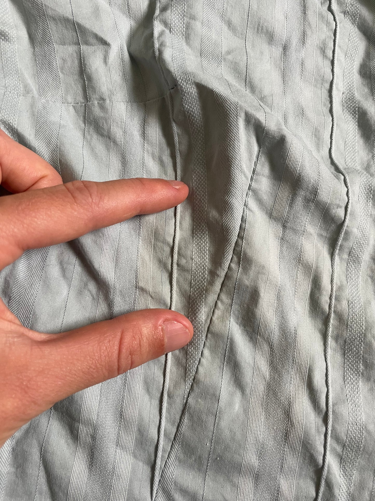 90’s/00’s light blue fitted 3/4 sleeve blouse