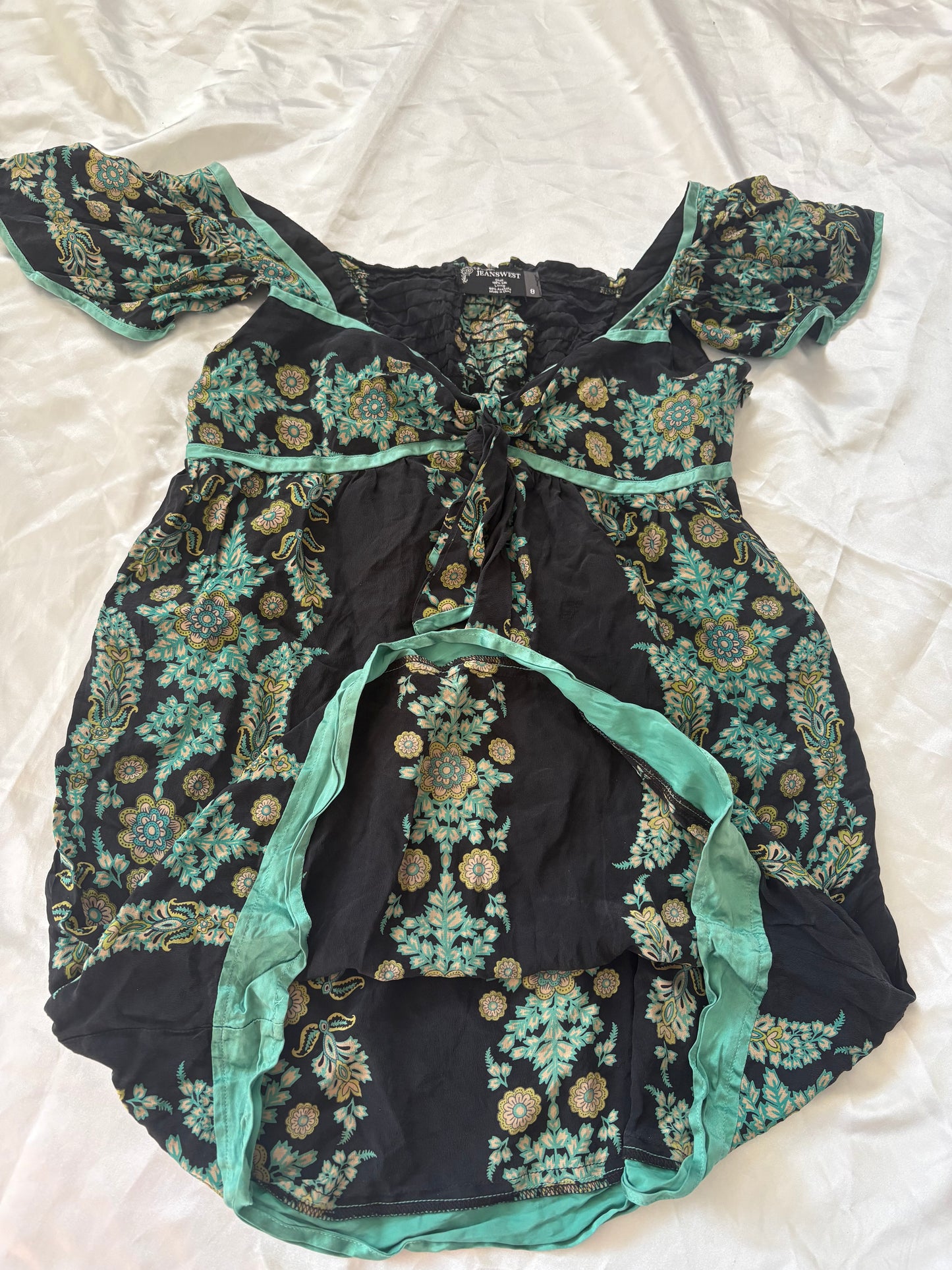 00’s 100% silk mini dress