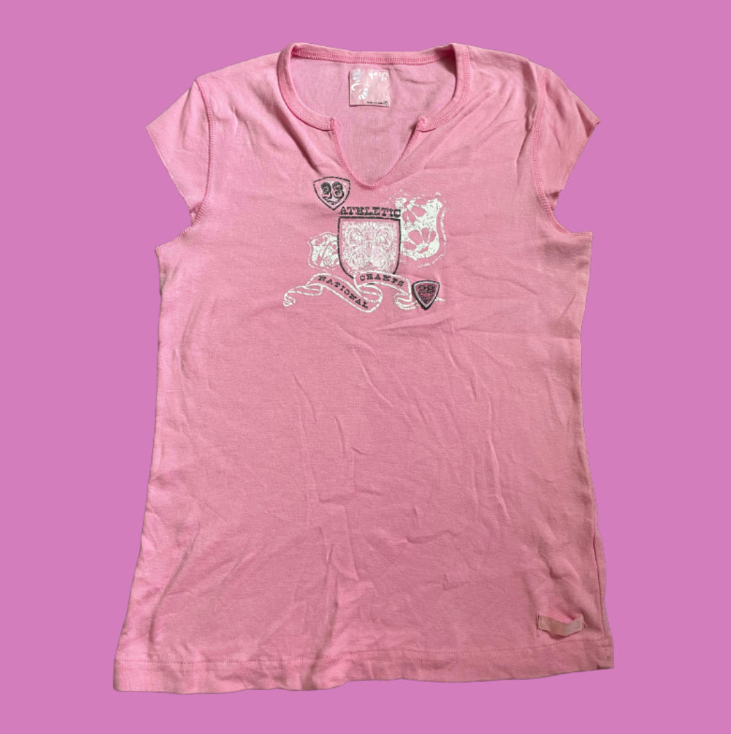 00’s baby pink fitted baby tee