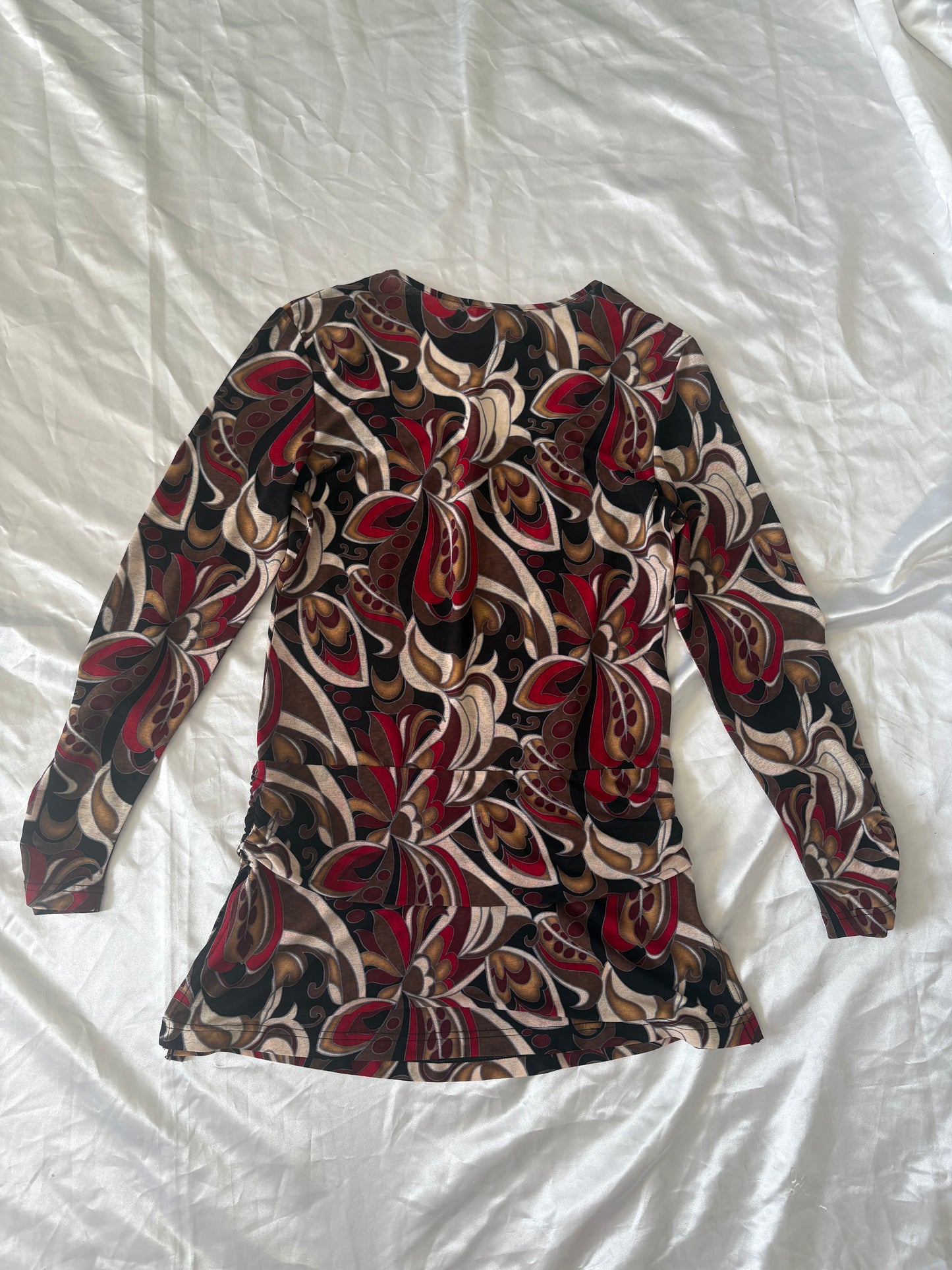90’s/00s micro mesh long sleeve mini dress/long top