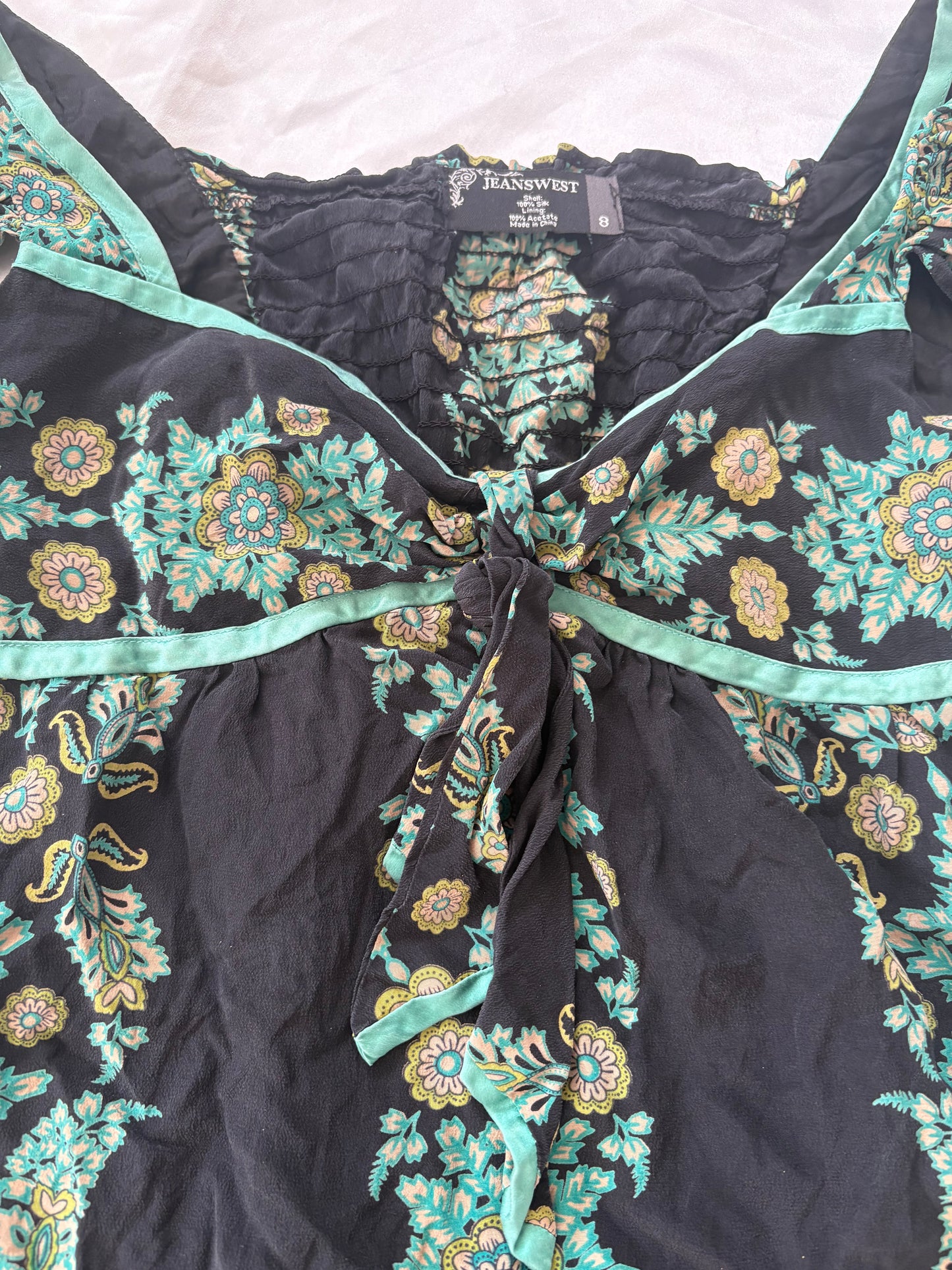 00’s 100% silk mini dress