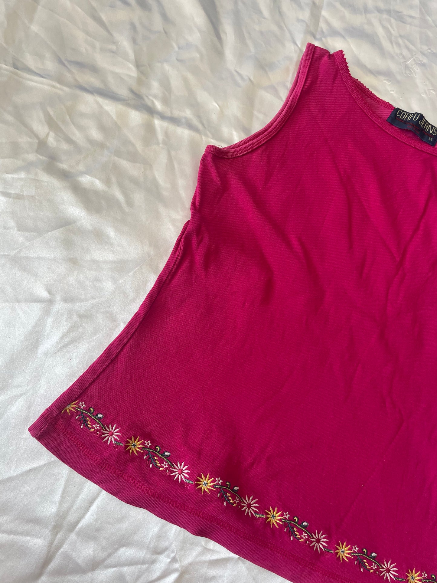 90’s “corfu jeans”cotton tank
