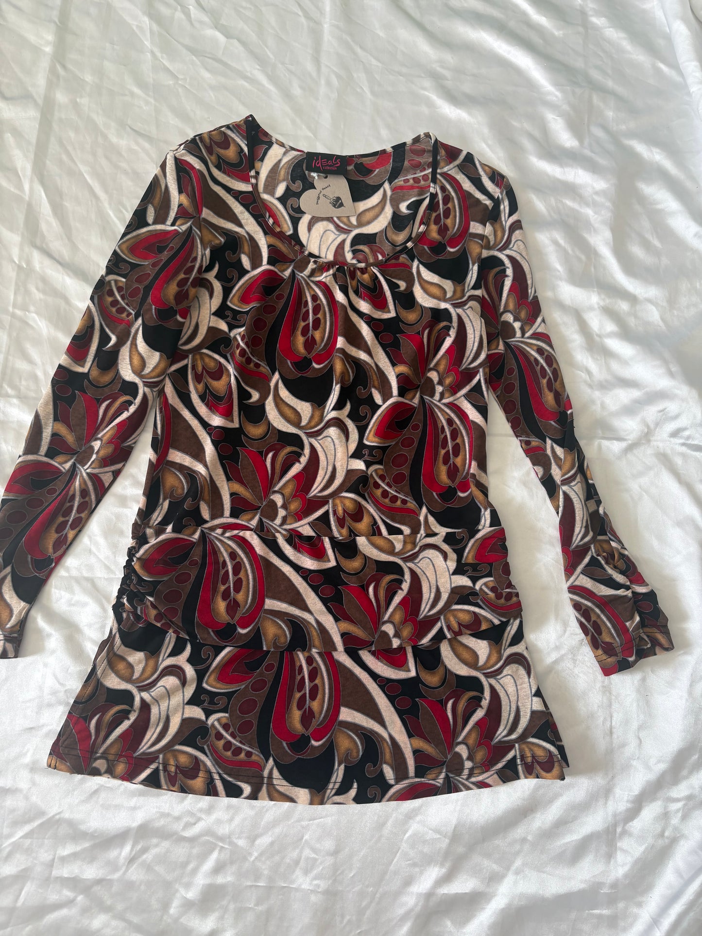 90’s/00s micro mesh long sleeve mini dress/long top