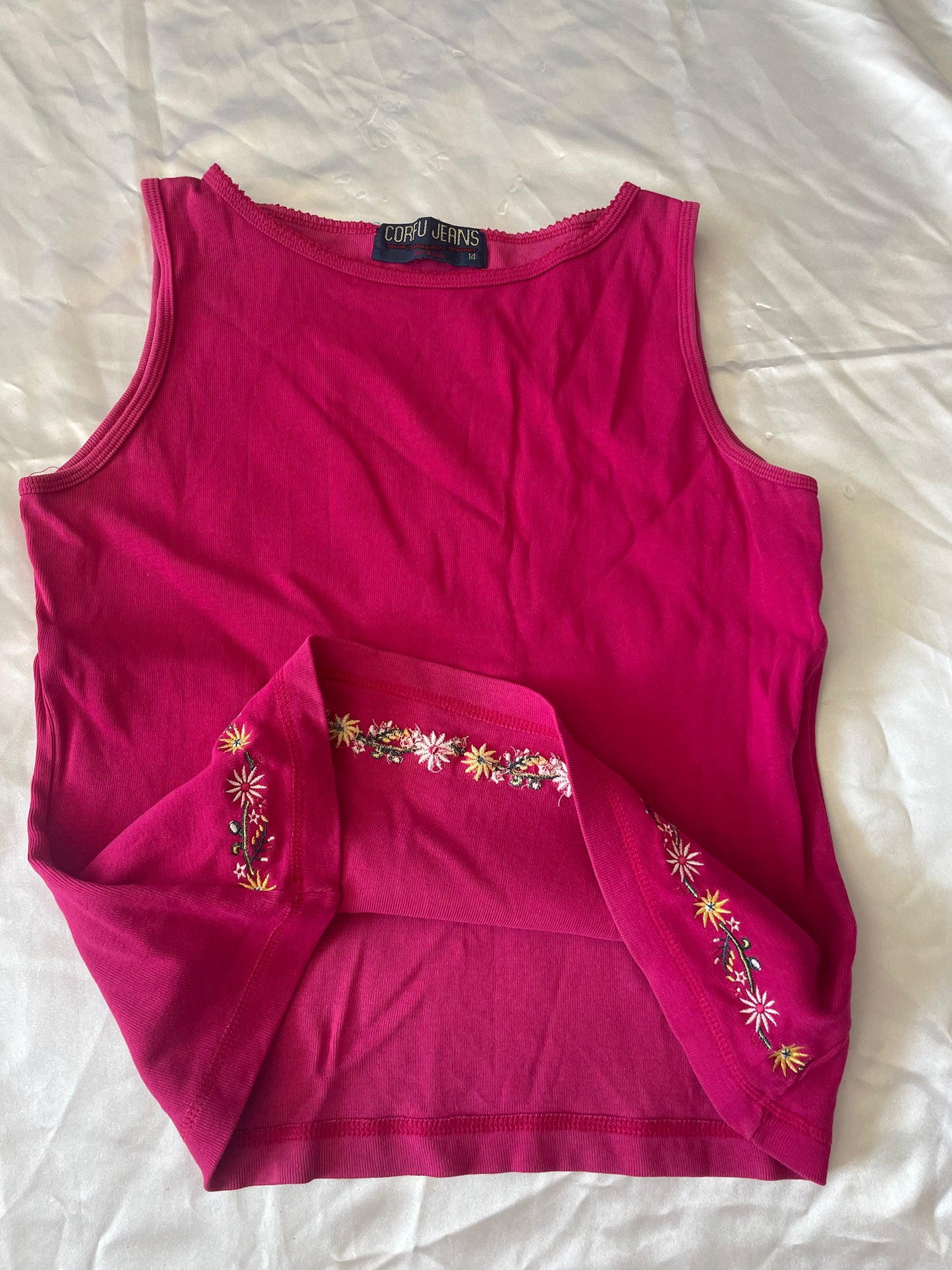 90’s “corfu jeans”cotton tank