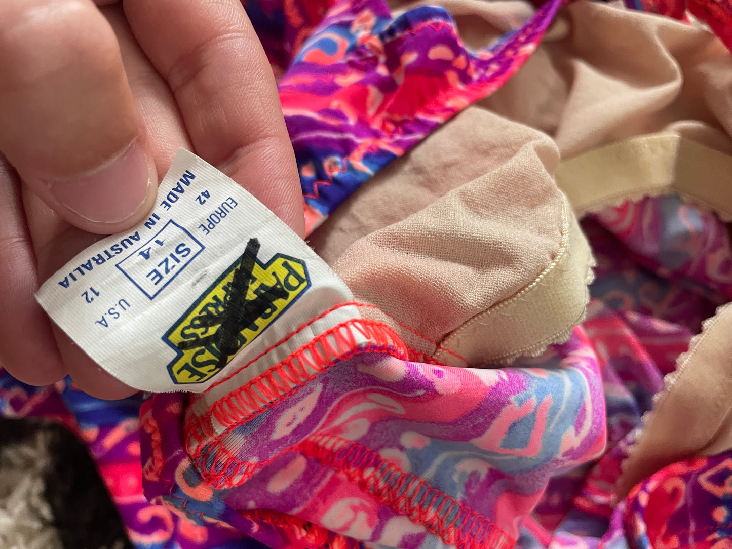 Vintage bright funky unique one piece swimmers