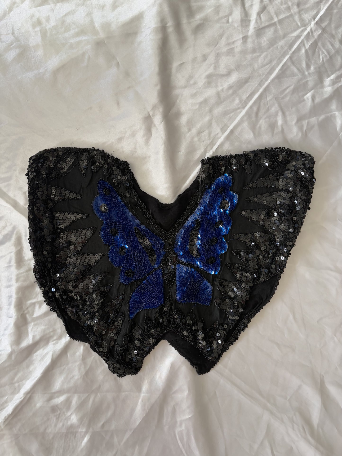 Vintage sequin butterfly top