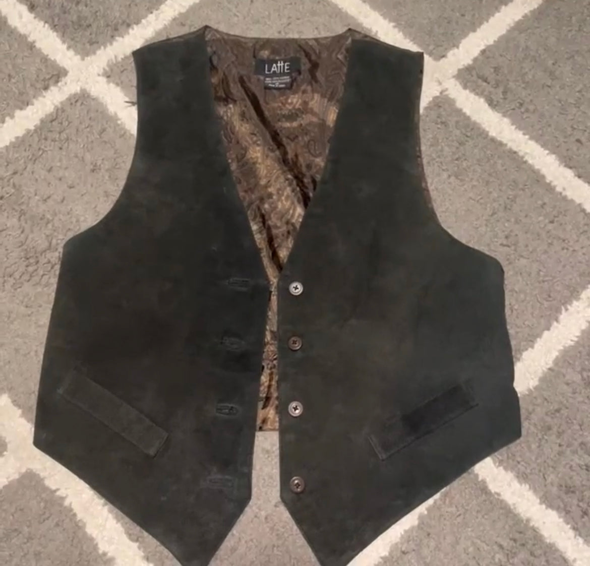 90’s genuine leather vest