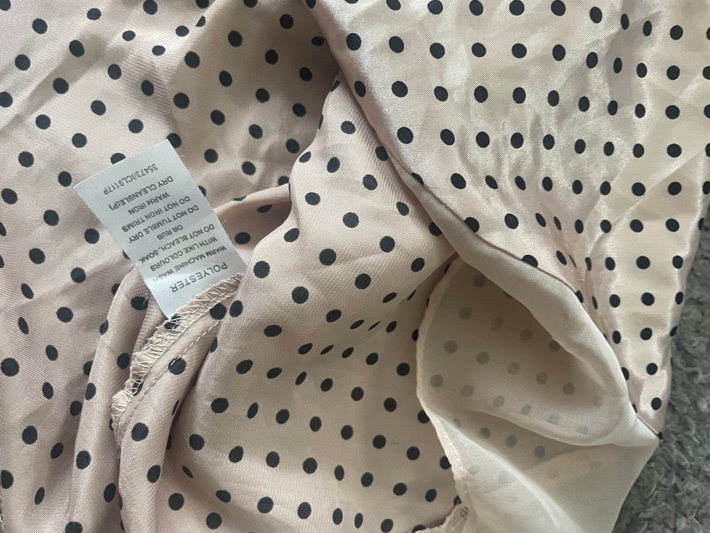 00’s champagne polka dot mini dress