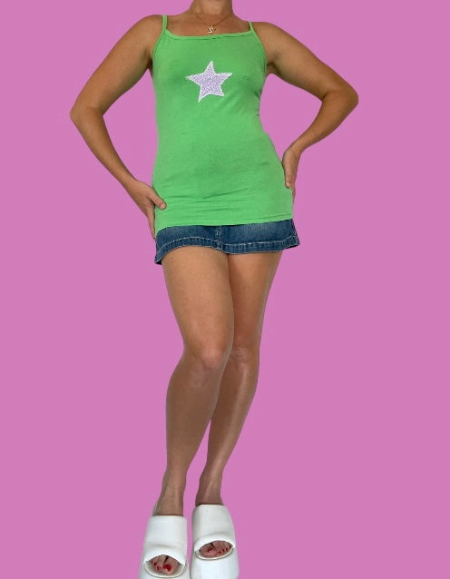 00’s *Dead stock BNWT up cycled star tank top