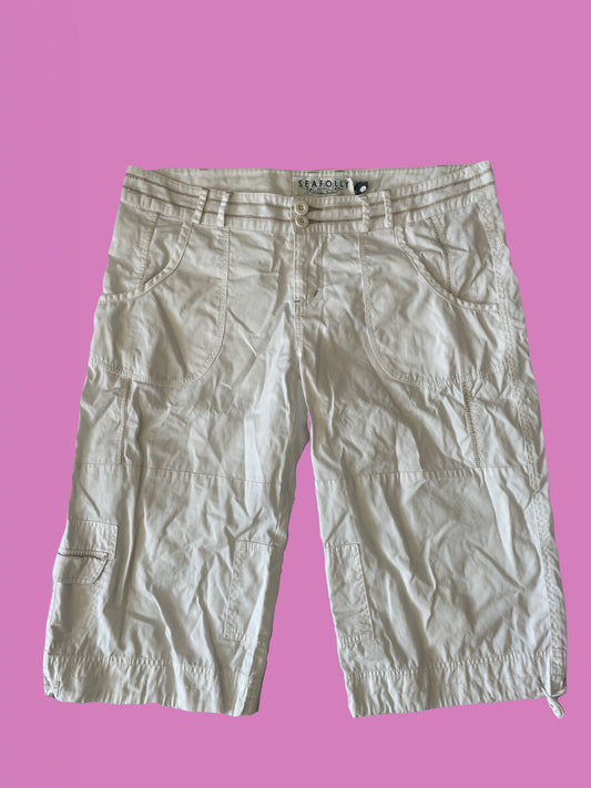 00’s Seafolly cotton 3/4 low rise cargo pants