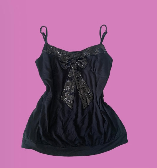 00’s “sass” sequin now tanktop
