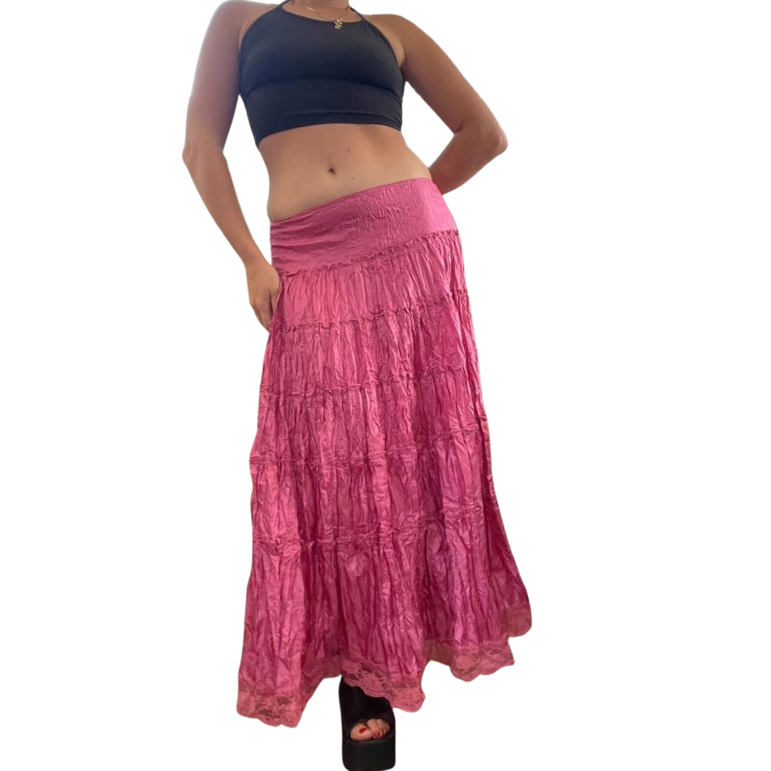 00s tiered maxi skirt