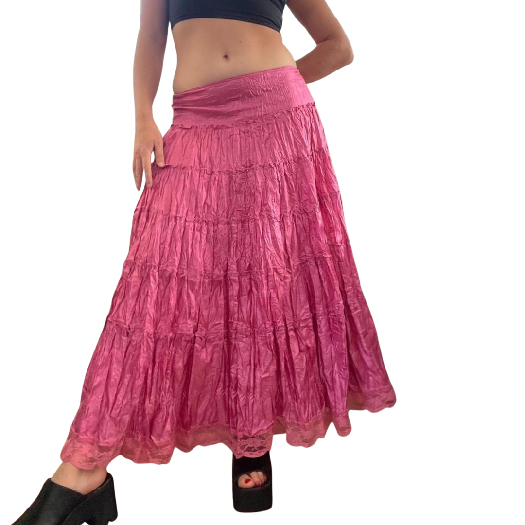 00s tiered maxi skirt