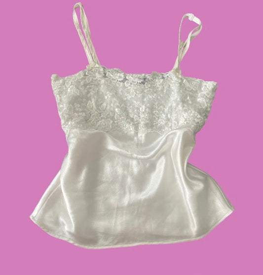 Vintage dainty lace bust cami