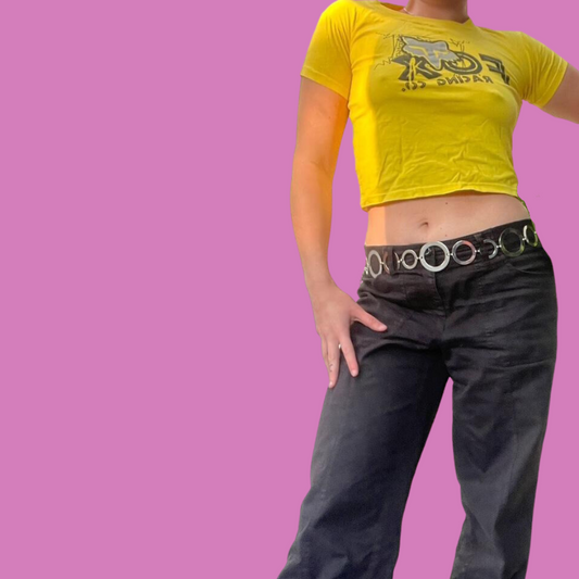 00’s yellow fox baby tee