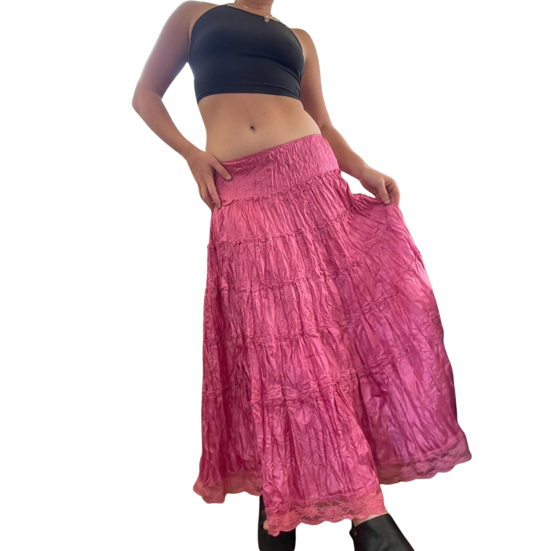 00s tiered maxi skirt