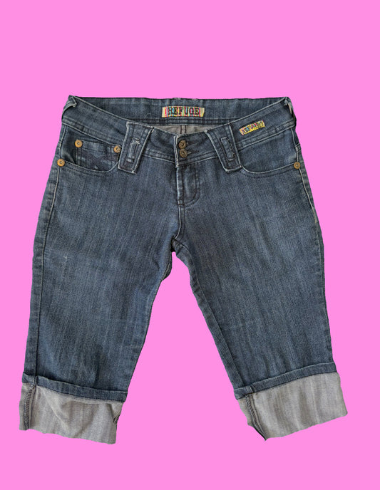 00’s y2k Refuge low rise denim capris