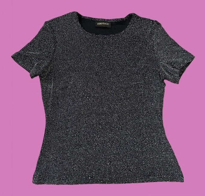 90’s ‘Mosaic’ sparkle fitted top