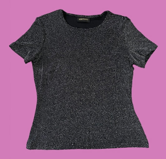 90’s ‘Mosaic’ sparkle fitted top