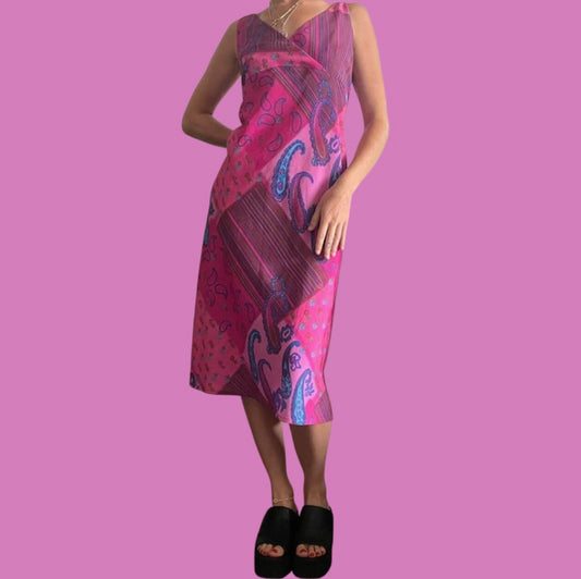 00’s paisley midi dress