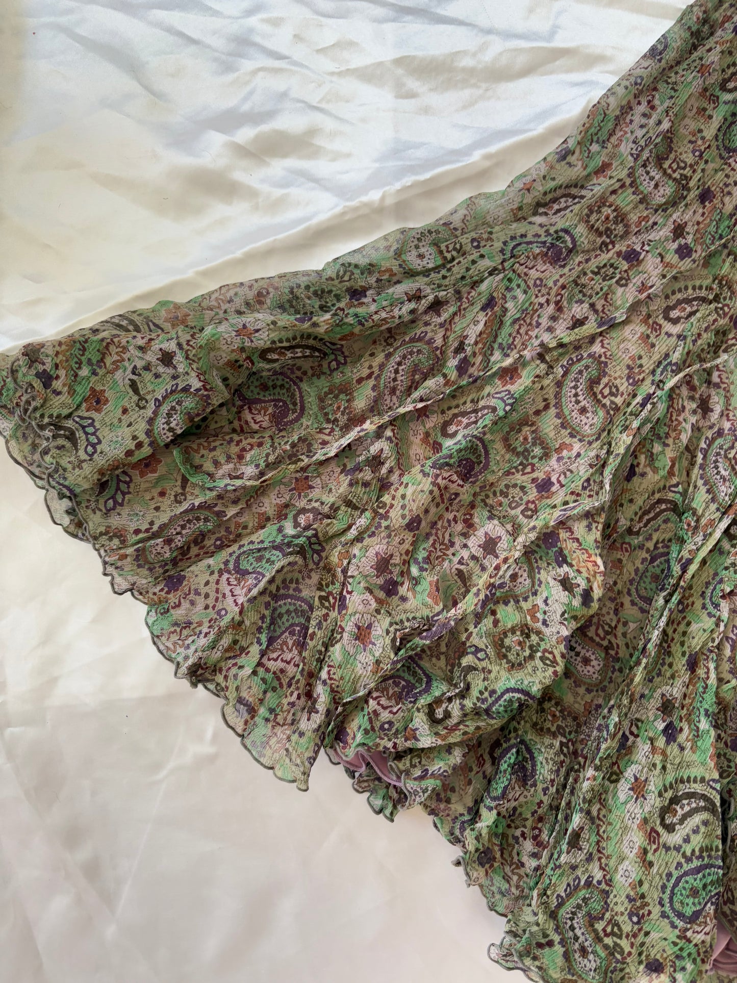 00’s 100% silk Midi dress